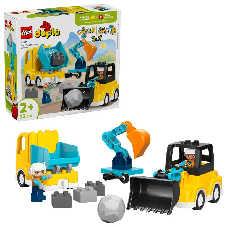 LEGO® Duplo.  Maszyny budowlane 3w1 10475