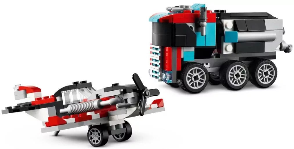 LEGO® Creator. Ciężarówka z platformą i helikopterem 31146