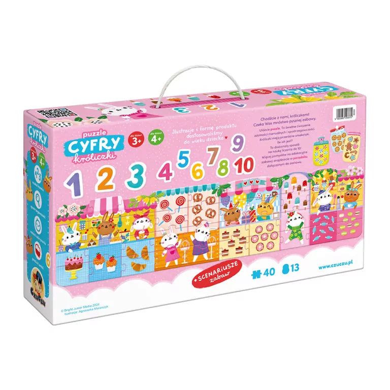 CzuCzu. Puzzle Cyfry Króliczki. 3+, 4+