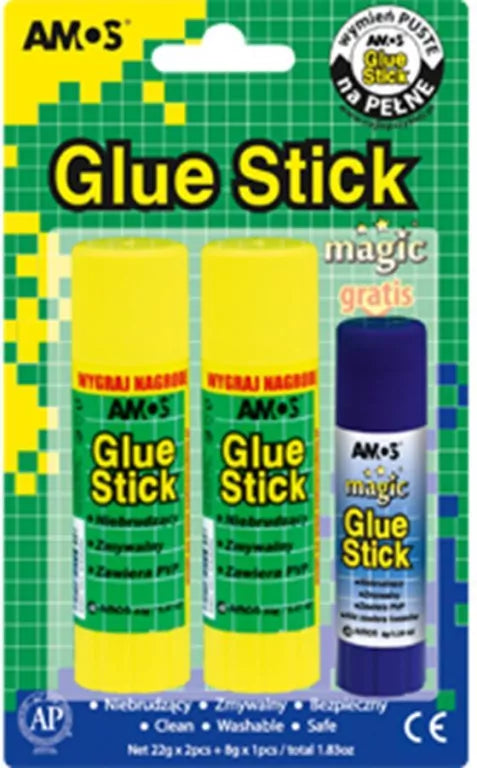Klej w sztyfcie Glue Stick. 2 szt. 22g + dodatkowy klej 8g