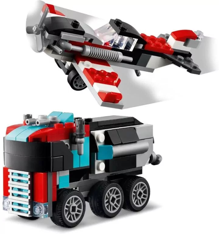 LEGO® Creator. Ciężarówka z platformą i helikopterem 31146