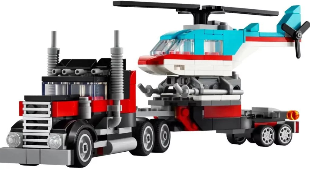 LEGO® Creator. Ciężarówka z platformą i helikopterem 31146