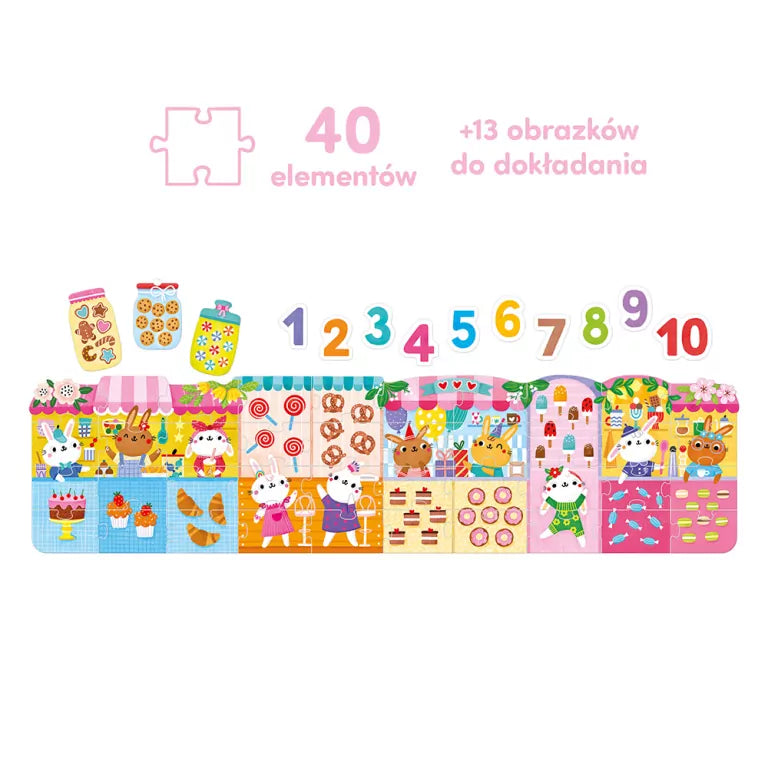 CzuCzu. Puzzle Cyfry Króliczki. 3+, 4+
