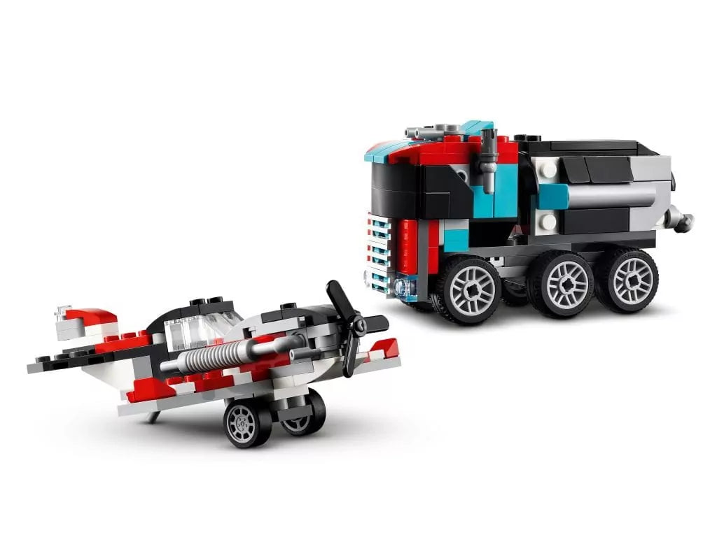 LEGO® Creator. Ciężarówka z platformą i helikopterem 31146
